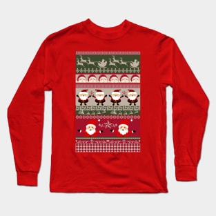 Santa Claus Ugly Sweater Long Sleeve T-Shirt